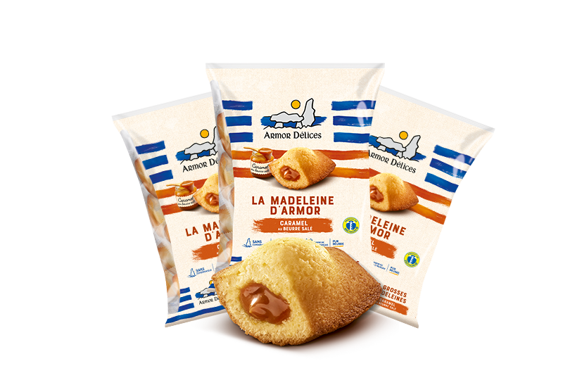 Madeleine Caramel au beurre salé Armor Délices x13